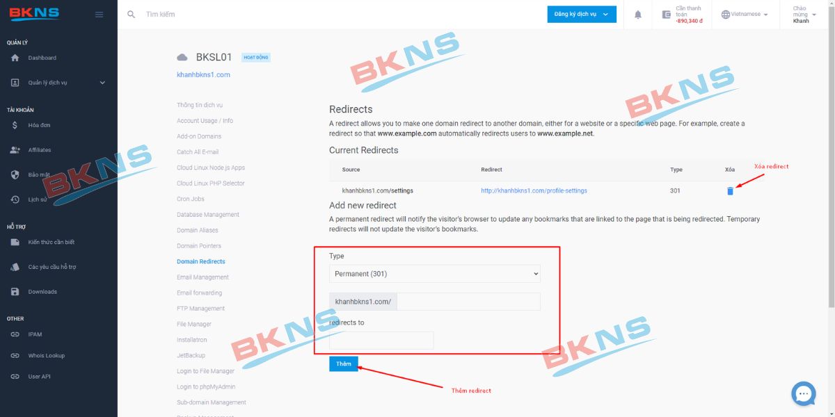 Domain Redirects