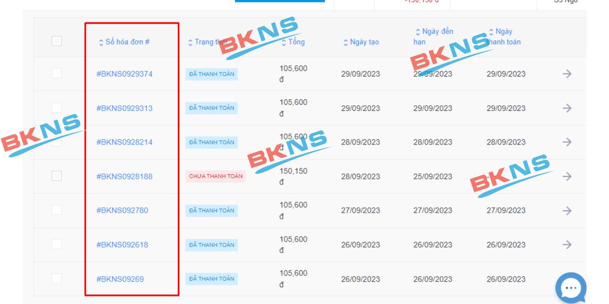 Quản lý và xem trạng thái hóa đơn