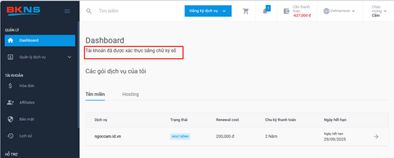 Xác thực định danh tài khoản eKYC