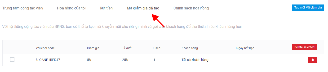 Quản lý mã giảm giá