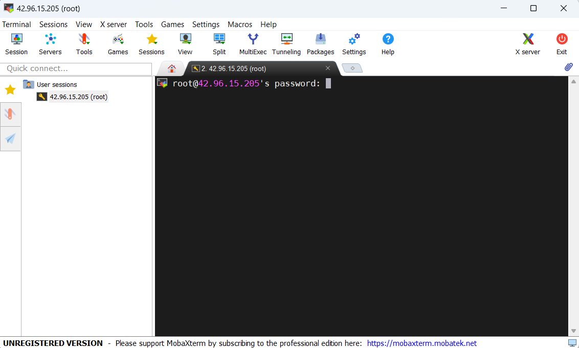 Sử dụng MobaXterm để kết nối SSH