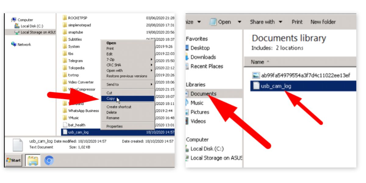 Thực hiện copy file từ điện thoại sang VPS